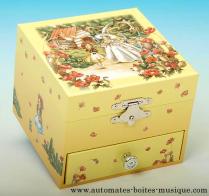 Boîtes à bijoux musicales avec fées Boîte à bijoux musicale en bois : boîte à bijoux musicale "La magicien d'Oz"
