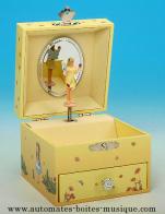 Boîtes à bijoux musicales avec fées Boîte à bijoux musicale en bois : boîte à bijoux musicale "La magicien d'Oz"