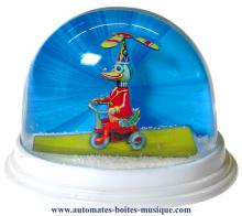 Boules à neige non musicales fabriquées en Allemagne (sur commande) Boule à neige classique non musicale allemande : boule à neige en plastique avec canard à hélices