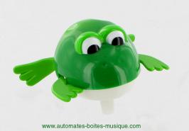 Petits automates mécaniques Automate animal nageur à ressort : automate nageur "Grenouille verte"