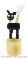 Jouets en bois avec articulation par pression Jouet en bois articulé petite taille : jouet en bois articulé chat noir