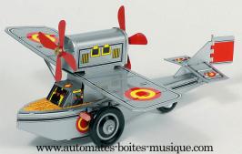 Jouets mécaniques en métal, tôle ou fer blanc non disponibles Jouet mécanique en métal de collection : jouet mécanique avion à hélices