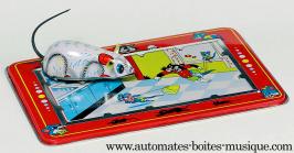 Jouets mécaniques en métal, tôle ou fer blanc non disponibles Jouet mécanique en métal de collection : jouet mécanique souris