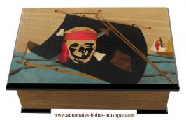 Boîtes à musique "Pirates des Caraïbes" Boîte à bijoux musicale "Pirates des Caraïbes" avec mécanisme musical de 18 lames "Thème de Davy Jones"