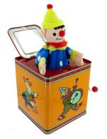 Automates : Diables en boîte musicaux Automate diable en boîte musical : clown dans une boîte musicale à manivelle