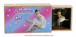 Boîtes d'allumettes musicales Boîte à musique en forme de boîte d'allumettes : boîte à musique en bois "Ballerine"