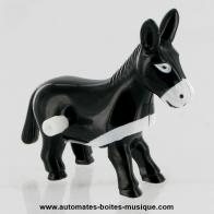 Petits automates mécaniques Automate animal marcheur mécanique : automate âne noir marcheur