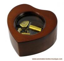 Boîtes à musique Saint-Valentin Boîte à musique de la Saint Valentin : boîte à musique en bois en forme de coeur (mécanisme standard)