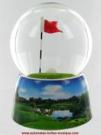 Boules à neige musicales classiques (en stock) Boule à eau musicale "Jeu d'adresse" : boule à eau musicale "Terrain de golf"