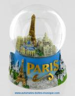Boîtes à musique touristiques Boule à neige non musicale souvenir de Paris : boule à neige avec Tour Eiffel