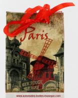 Boîtes à musique touristiques Boîte à musique sac musical de Paris : boîte à musique Le Moulin rouge