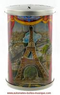 Boîtes à musique touristiques Boîte à musique animée souvenir de Paris : Boîte à musique avec Tour Eiffel de jour