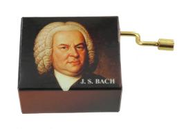 Boîtes à musique à manivelle en carton illustré Boîte à musique à manivelle de luxe "Grands compositeurs" : boîte à musique à manivelle "Bach"
