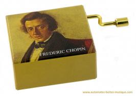Boîtes à musique à manivelle en carton illustré Boîte à musique à manivelle de luxe "Grands compositeurs" : boîte à musique à manivelle "Chopin"