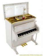 Instruments de musique miniature en plexiglas Instrument de musique miniature : piano droit en résine avec ballerine dansante