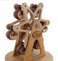 Boîtes à musique animées haut de gamme en bois Boîte à musique animée haut de gamme en bois : boîte à musique Wooderful life avec grande roue