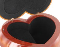 Boîtes à musique Saint-Valentin Boîte à bijoux musicale de la Saint-Valentin en résine façon bois : boîte à bijoux musicale en forme de coeur pour photo