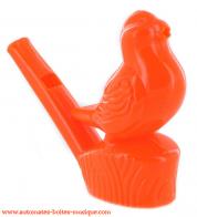 Instruments de musique traditionnels Sifflet à eau en plastique pour imiter le chant d'un oiseau : sifflet à eau orange
