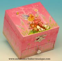 Boîtes à bijoux musicales avec fées Boîte à bijoux musicale en bois: boîte à bijoux avec fée dansante