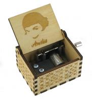 Boîtes à musique à manivelle en bois Boîte à musique à manivelle en bois sculpté et gravé: boîte à musique "Amélie Poulain"