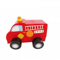 Boîtes à musique avec personnages Boîte à musique animée pour la petite enfance: boîte à musique en bois en forme de camion des pompiers