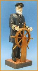 Automate siffleur en bois sculpté : automate siffleur "le capitaine"