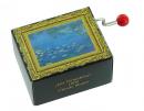 Boîte à musique à manivelle de 18 notes dans une boîte en carton - Les nymphéas (Claude Monet) - Au clair de la lune