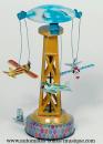 Jouet mécanique en métal de collection : jouet mécanique manège avions