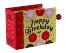 Boîte à musique à manivelle en forme de livre: boîte à musique à manivelle "Joyeux anniversaire - Happy birthday to you"