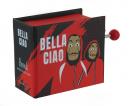 Boîte à musique à manivelle en forme de livre: boîte à musique "Bella Ciao" (La casa de papel)