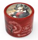 Boîte à musique "Brilly" en carton illustré avec demi-globe en verre - La lettre à Elise (L. v. Beethoven).