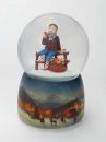 Boule à neige musicale de Noël avec globe en verre et Olentzero, personnage basque