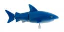 Petit automate ou jouet mécanique en résine à remontoir - Requin bleu.