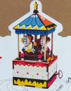 Boîte à musique animée en bois à construire soi-même - Carrousel - The entertainer (Scott Joplin)