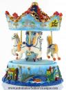 Carrousel musical miniature en polystone : carrousel musical parisien