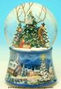 Boule à neige musicale de Noël : boule à neige musicale avec arbre de Noël