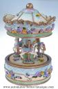 Carrousel musical miniature : carrousel musical avec fleurs Réf : 14135