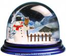 Boule à neige classique non musicale allemande : boule à neige en plastique avec bonhomme de neige