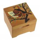 Boîte à musique avec marqueterie traditionnelle : boîte à musique avec marqueterie "Oiseau chanteur"