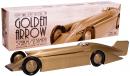 Jouet mécanique en métal, tôle et fer blanc : jouet mécanique voiture de course Golden Arrow