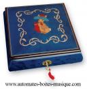 Boîte à bijoux musicale en bois marqueté : boîte à bijoux de 18 lames avec lapin de Beatrix Potter