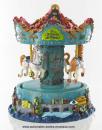 Carrousel musical miniature en résine : carrousel musical de Paris avec monuments