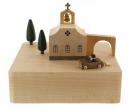 Boîte à musique animée haut de gamme en bois : boîte à musique Wooderful life avec voiture et église