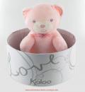 Doudou musical Kaloo de la collection perle : doudou musical bébé ours rose