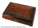 Boîte à bijoux musicale en bois de 30 lames : boîte à bijoux avec marqueterie simple filet