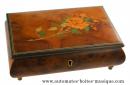 Boîte à bijoux musicale en bois de 30 lames : boîte à bijoux avec marqueterie rose