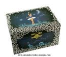 Boîte à bijoux musicale en bois : boîte à bijoux avec ballerine dansante (mélodie : Thème de Davy Jones)