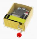Boîte à musique à manivelle en carton ondulé : boîte à musique à manivelle "Savez-vous planter les choux?"