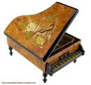 Grande boîte à bijoux musicale en bois en forme de piano : boîte à bijoux avec mécanisme musical de 18 lames