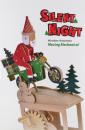 Automate à manivelle en bois à monter soi-même : automate en bois "Père Noël sur sa moto"